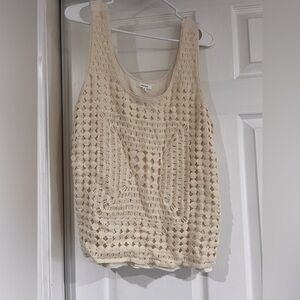Maurices Beige Crochet Sleeveless Top